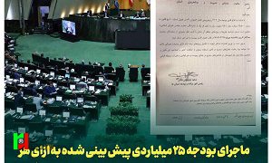 ماجرای هر نماینده مجلس و بودجه ۲۵ میلیاردی