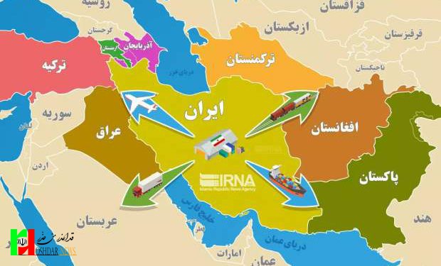 تجارت ۵۵ میلیارد دلاری ایران با کشور های همسایه