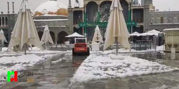برف روبی حرم کریمه اهل بیت(ع)