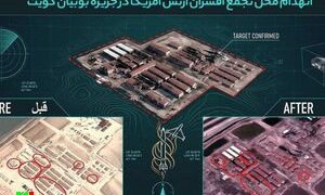 تصاویر جدید از انهدام مواضع نیروهای آمریکایی در غرب آسیا